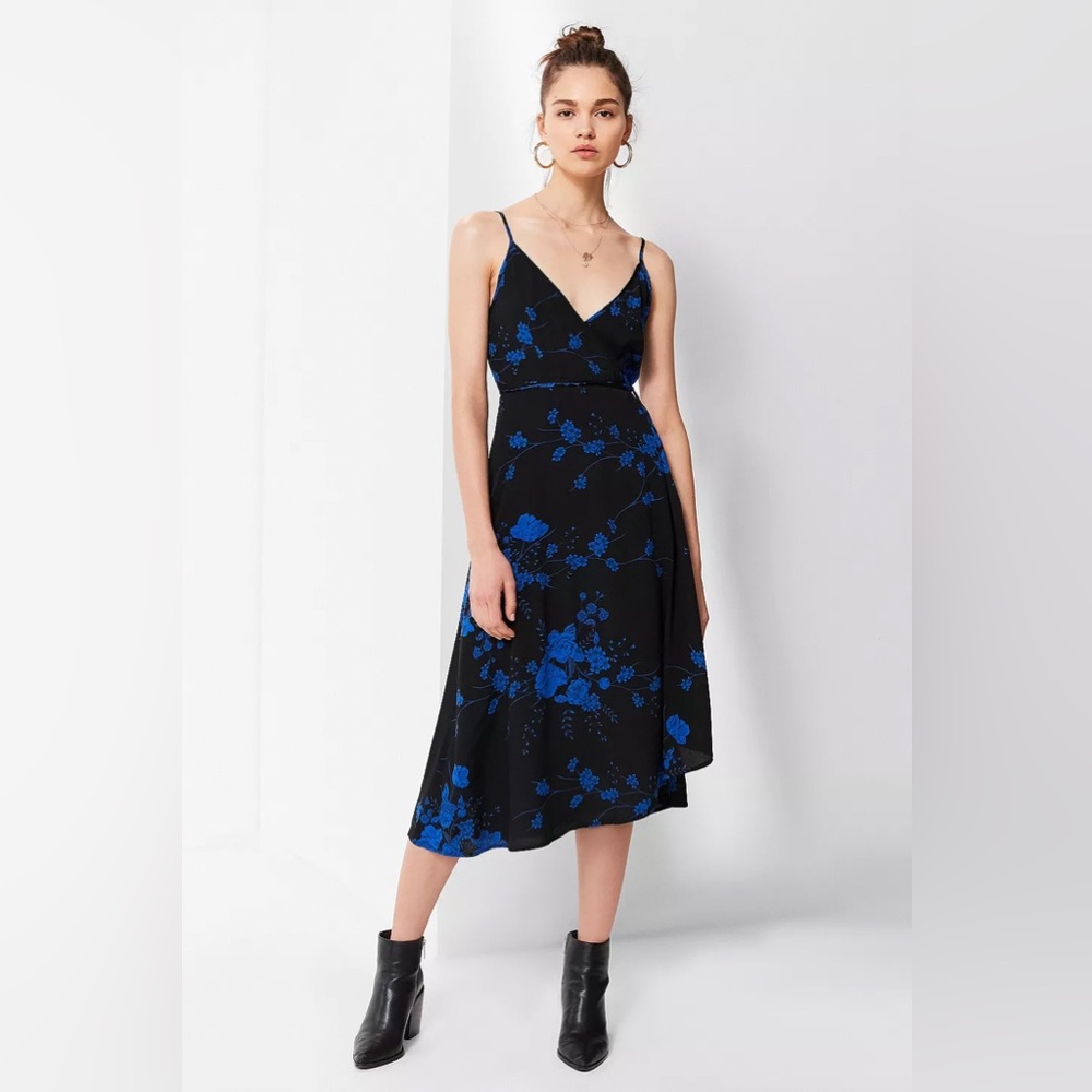 Urban Outfitters Wrap Midi Slip Dres